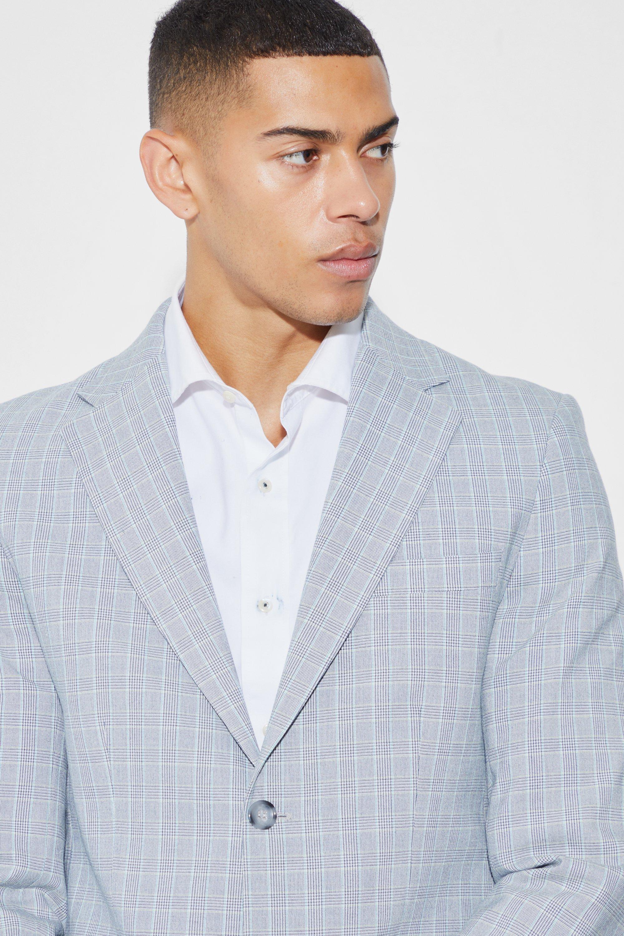 Mens glen 2024 plaid blazer